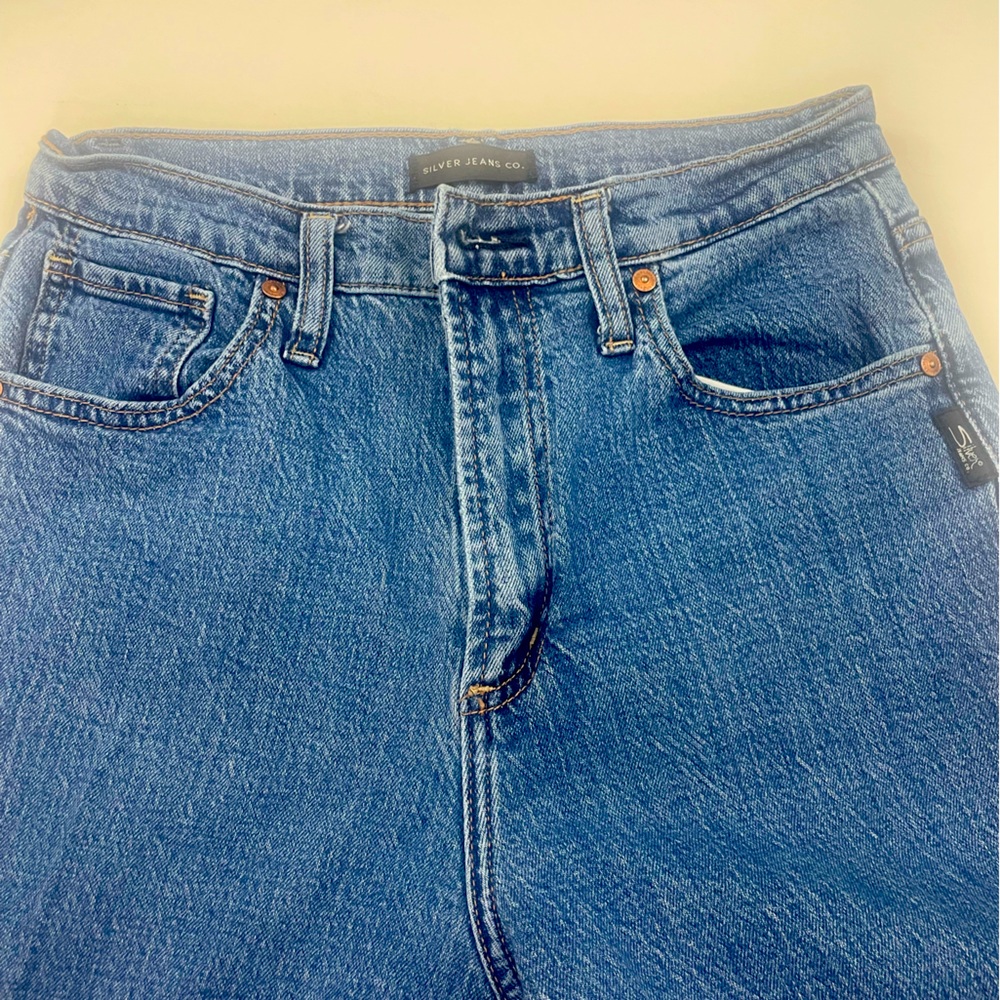 Silver straight leg jeans. Size 26/29 inseam